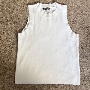 Cable & Gauge Cream Knit Crewneck Tank
